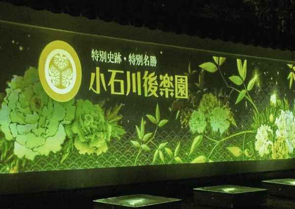 코이시키와 코라쿠엔 공원 "야간 특별 라이트업"